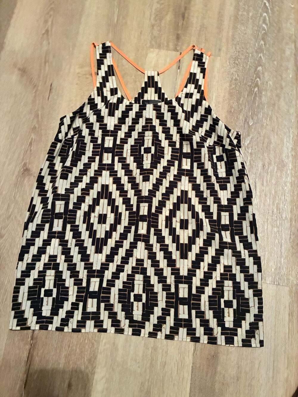 The Limited Tank Top Size S Black Geo Print Racerback